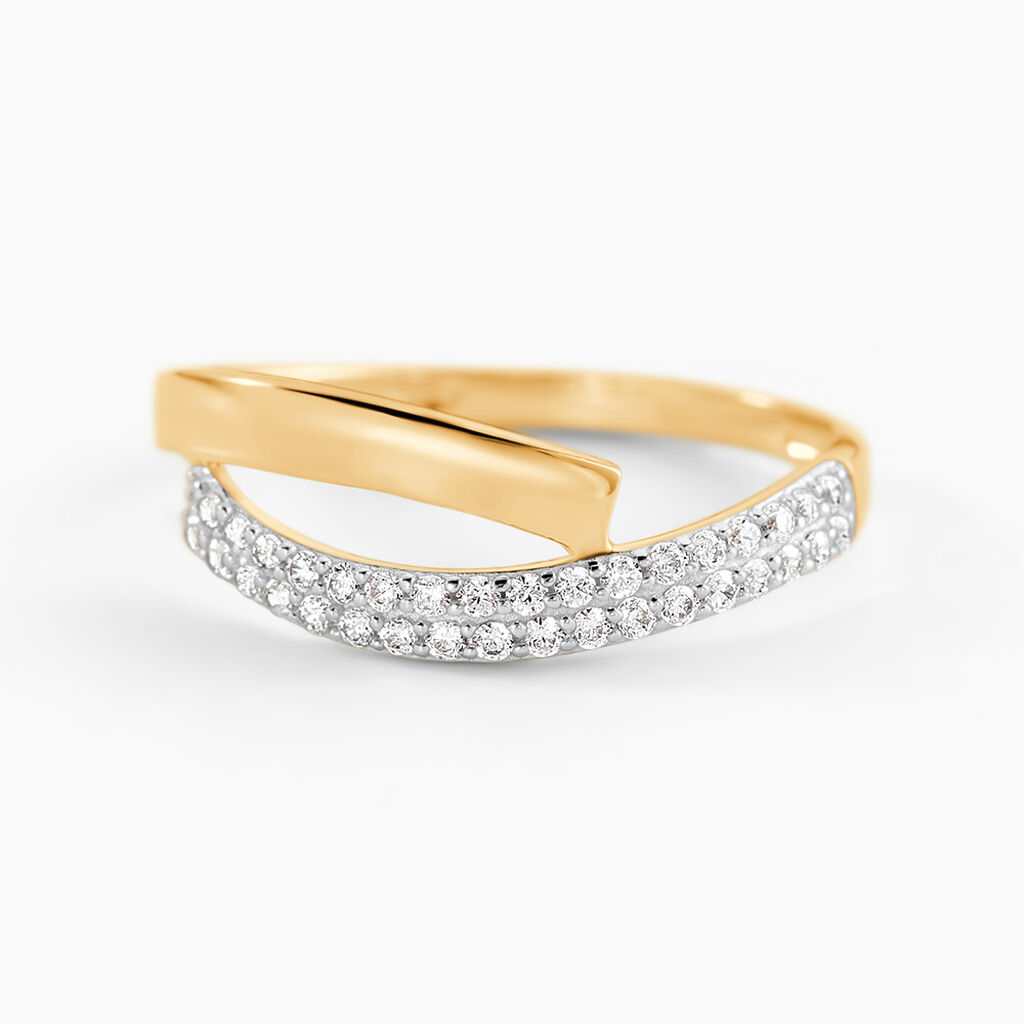 Bague Vero Or Jaune Oxyde De Zirconium - Bagues avec pierre Femme | Histoire d&rsquo;Or