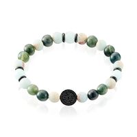 Bracelet Jourdan Yasur Acier Noir Quartz Amazonite