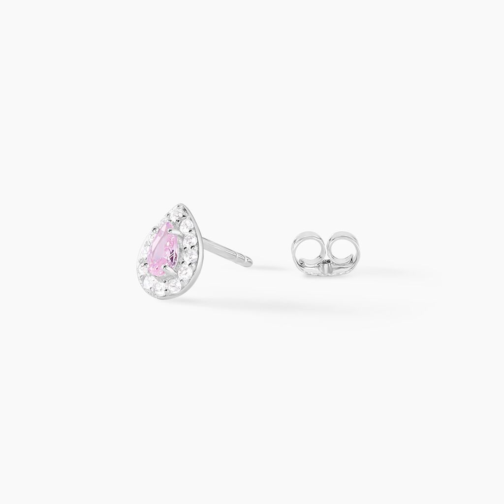 Boucles D'oreilles Puces Argent Blanc Tania Oxydes De Zirconium - Boucles d'oreilles fantaisie Femme | Histoire d’Or