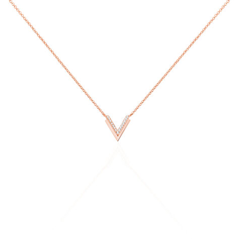Collier Nollia Argent Rose Oxyde De Zirconium - Colliers fantaisie Femme | Histoire d&rsquo;Or