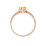 Bague Alice Or Rose Morganite Et Diamant - Bagues solitaires Femme | Histoire d&rsquo;Or
