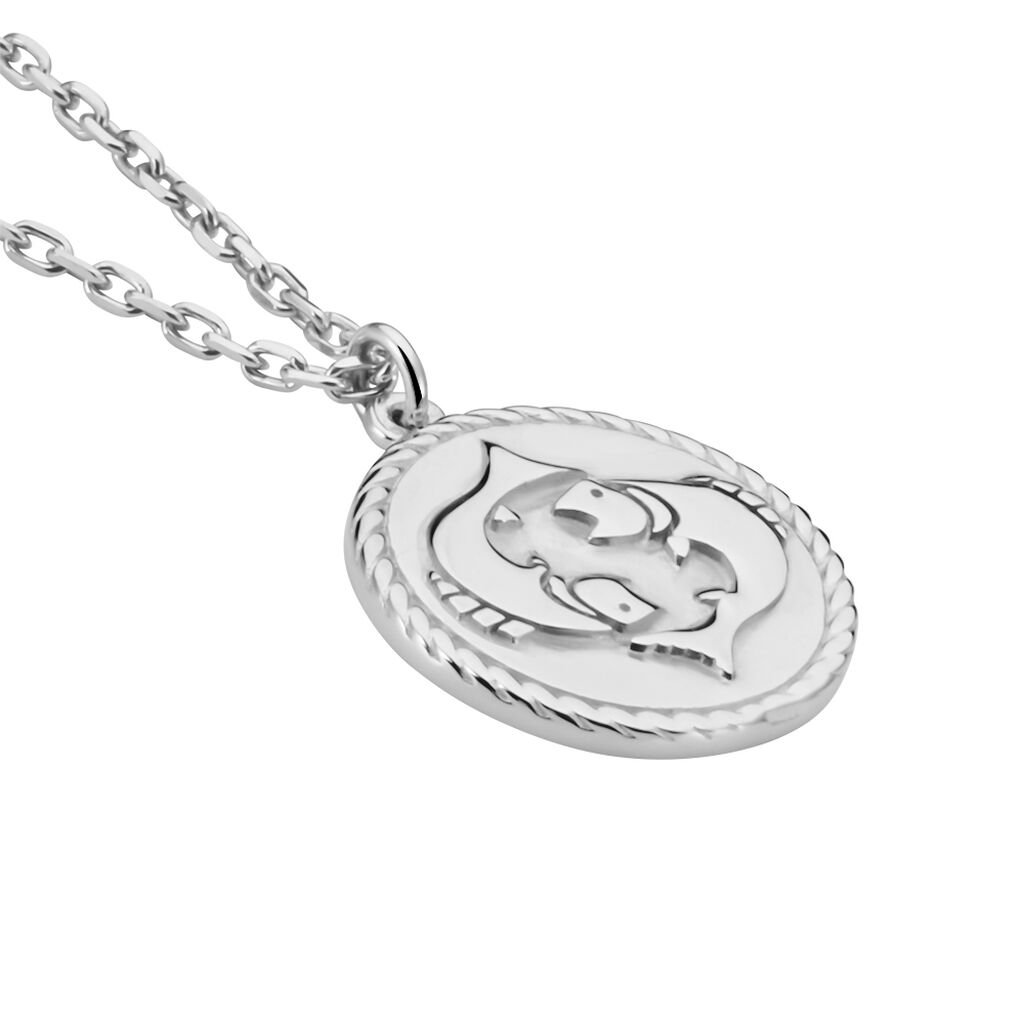 Collier Argent Blanc Lew - Colliers Zodiaque Homme | Histoire d’Or
