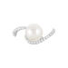 Bague Aricie Or Blanc Oxyde De Zirconium Et Perle De Culture - Bagues avec pierre Femme | Histoire d’Or