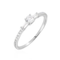 Bague Solitaire Nina Or Blanc Diamant