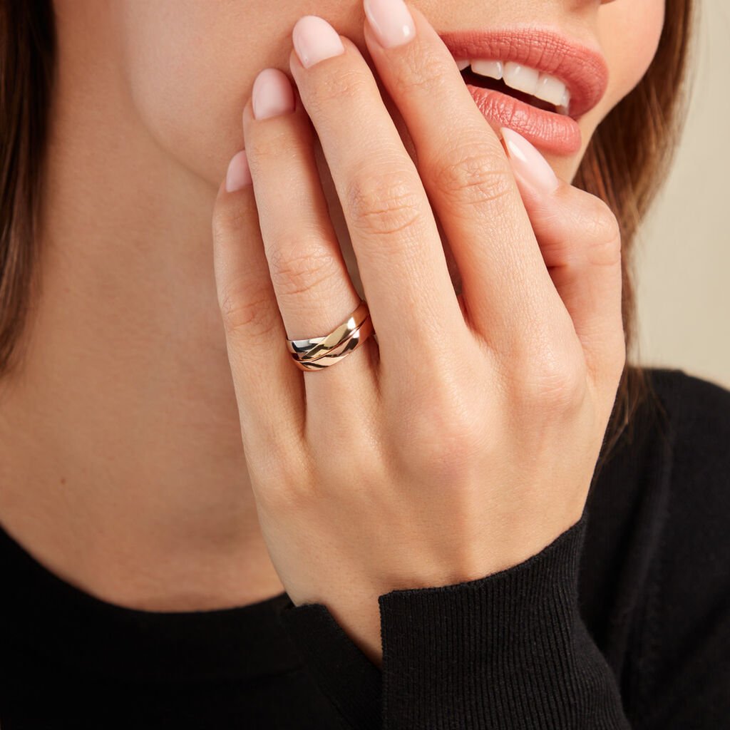 Alliance Entrelacee Ruban Plat Or Tricolore - Alliances Unisex | Histoire d’Or