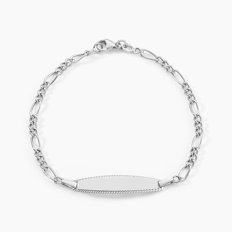 Bracelet Identit&eacute; Bartolomee Or Blanc - Bracelets Communion Enfant | Histoire d&rsquo;Or