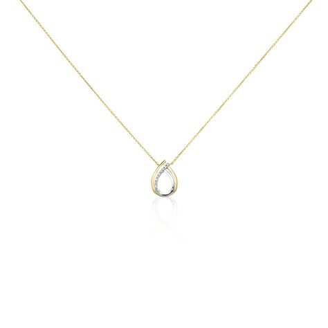 Collier Marilynn Or Bicolore Diamant Blanc - Colliers Femme | Histoire d’Or