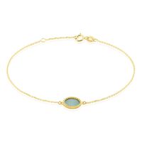 Bracelet Pernia Or Jaune Amazonite