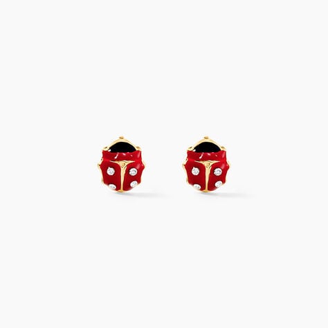Boucles D'oreilles Puces Deena Or Jaune Oxyde De Zirconium - Clous d'oreilles Enfant | Histoire d’Or