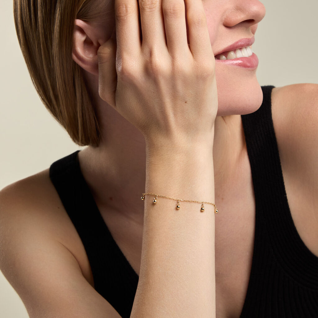 Bracelet Bethanie Argent Dor&eacute; A L'Or 750/1000 - Bijoux sans pierre Femme | Histoire d&rsquo;Or
