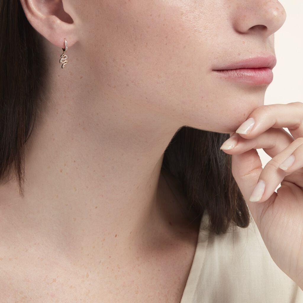 Cr&eacute;ole Unitaire Callistea 5 Plaqu&eacute; Or Jaune Oxyde De Zirconium - Boucles d'oreilles cr&eacute;oles Femme | Histoire d&rsquo;Or