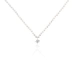 Collier Shelah Argent Blanc Perle De Culture Oxyde De Zirconium - Colliers Femme | Histoire d&rsquo;Or