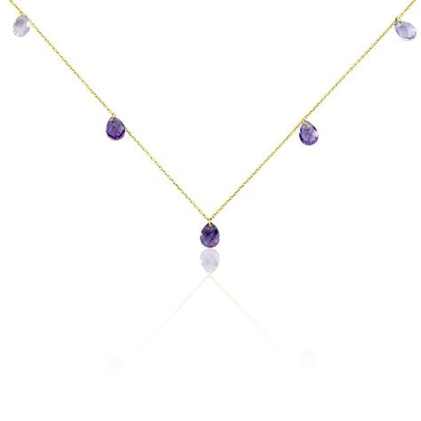 Collier Terence Or Jaune Amethyste Violet Amethyste - Colliers Femme | Histoire d’Or