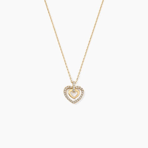 Collier Or Jaune Love Is In The Air Oxydes De Zirconium - Colliers Femme | Histoire d’Or