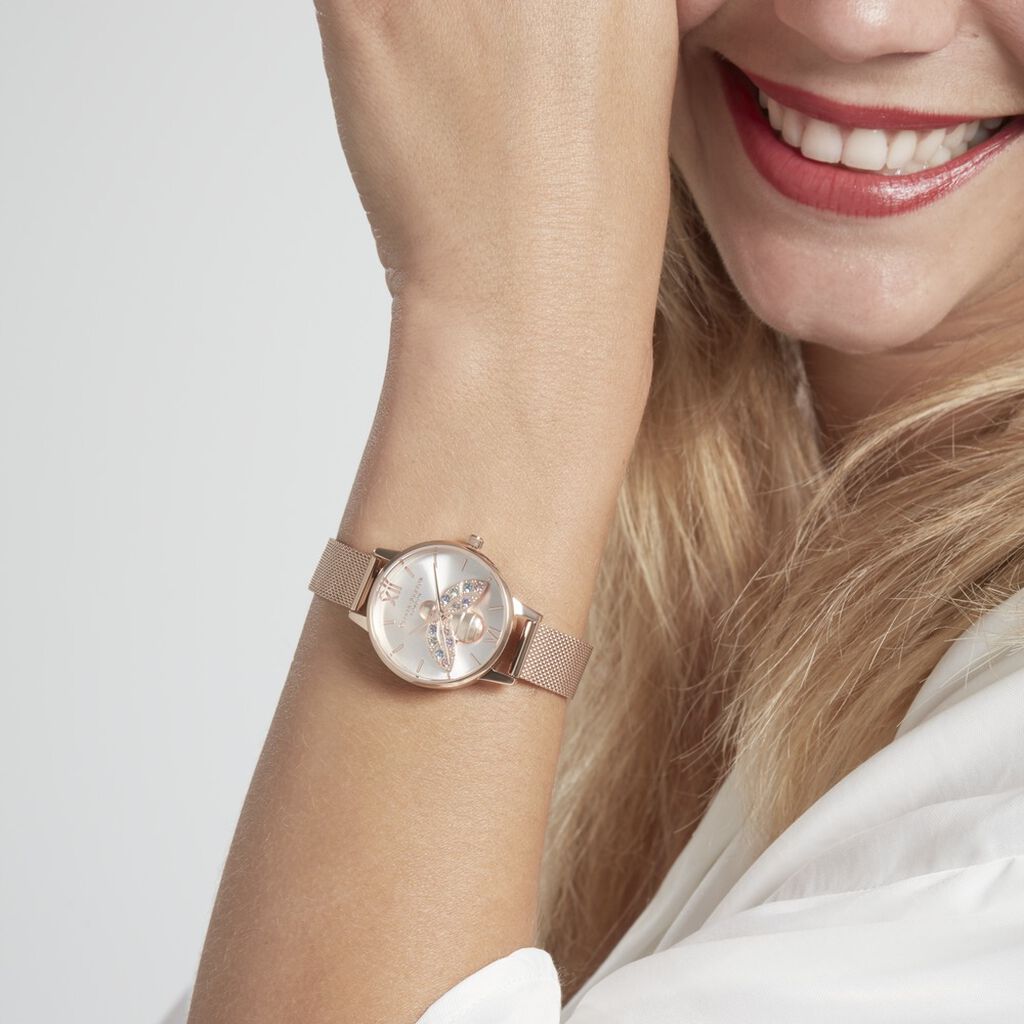 Montre Olivia Burton Rainbow Bee Argent - Montres Femme | Histoire d’Or