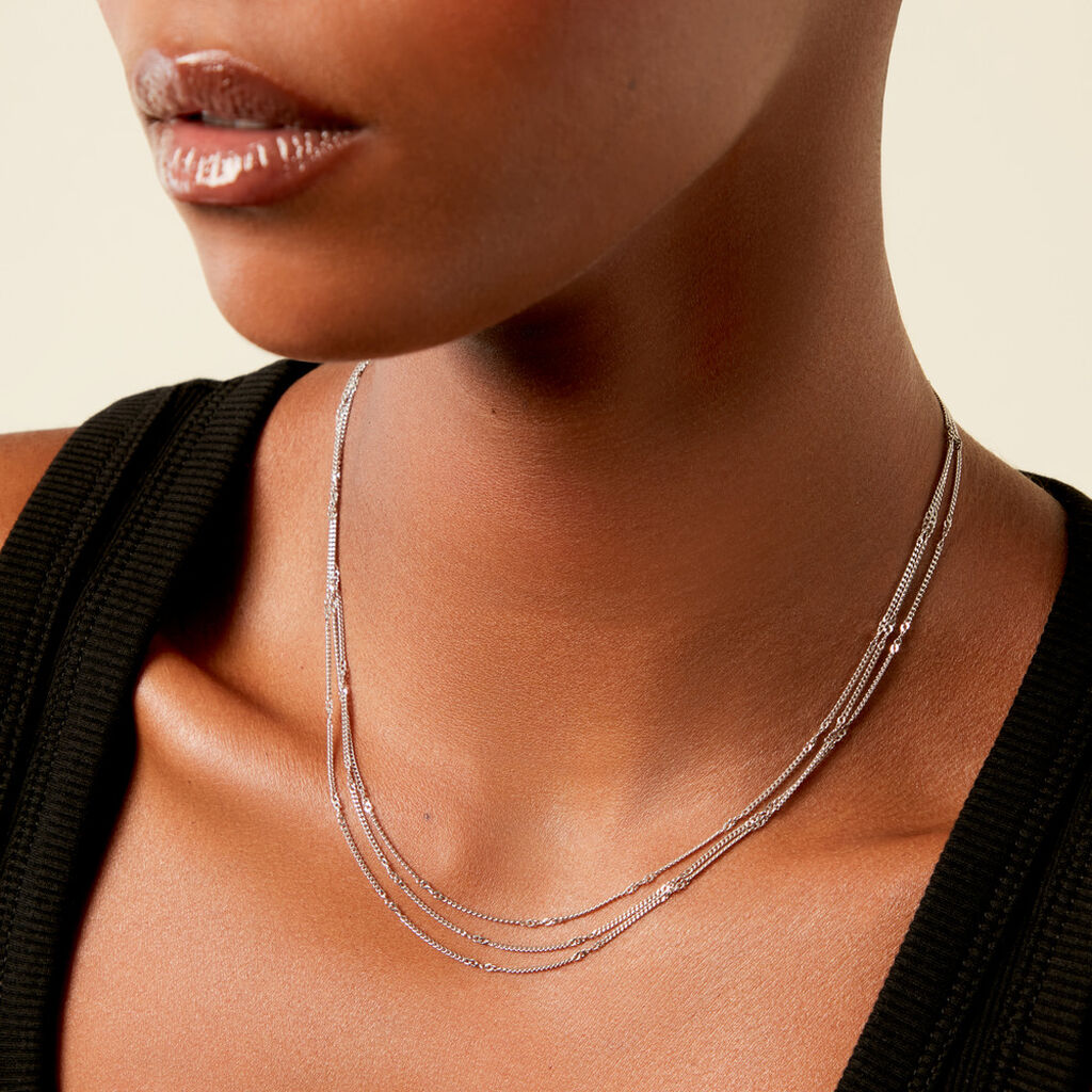 Collier Santoline Argent Blanc - Colliers Femme | Histoire d’Or
