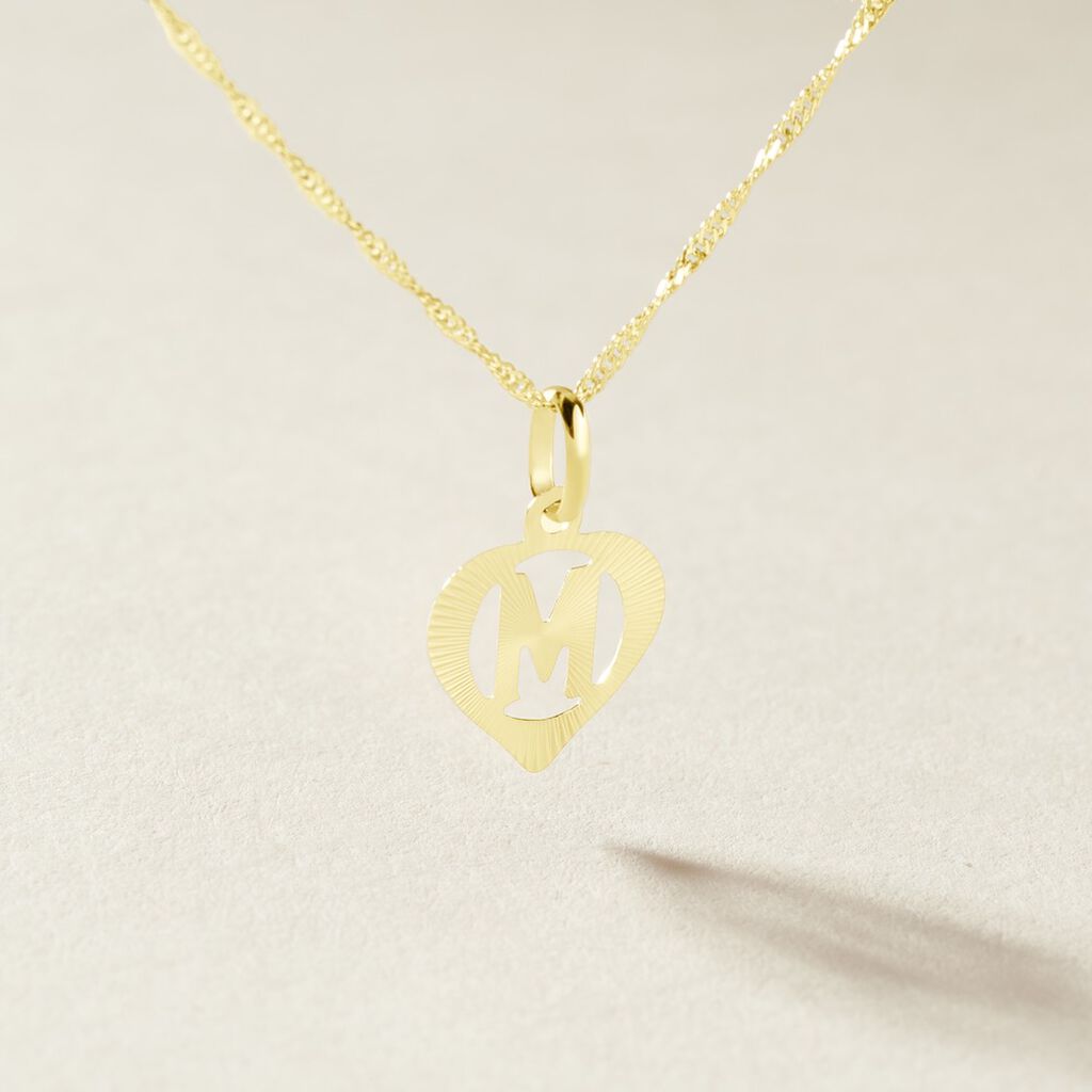 Pendentif Eudocie Coeur Lettre Or Jaune - Pendentifs Femme | Histoire d&rsquo;Or