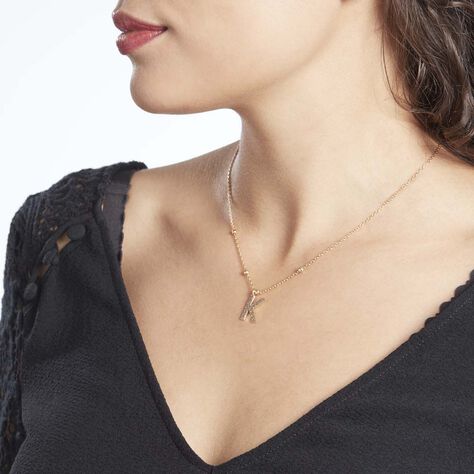 Collier Plaqué Or Jaune Lettra - Colliers fantaisie Femme | Histoire d’Or