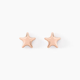 Boucles D'oreilles Puces Or Rose Lison Alphonsine - Boucles d'Oreilles Etoile Enfant | Histoire d’Or