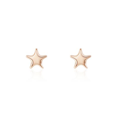Boucles D'oreilles Puces Or Rose Lison Alphonsine - Boucles d'Oreilles Etoile Enfant | Histoire d’Or