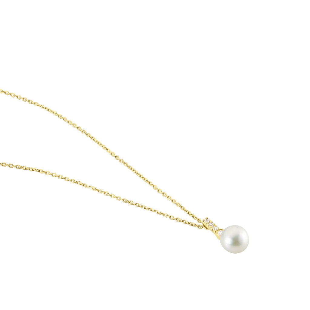 Collier Or Jaune Camillus Perle De Culture Et Oxyde - Colliers Femme | Histoire d’Or