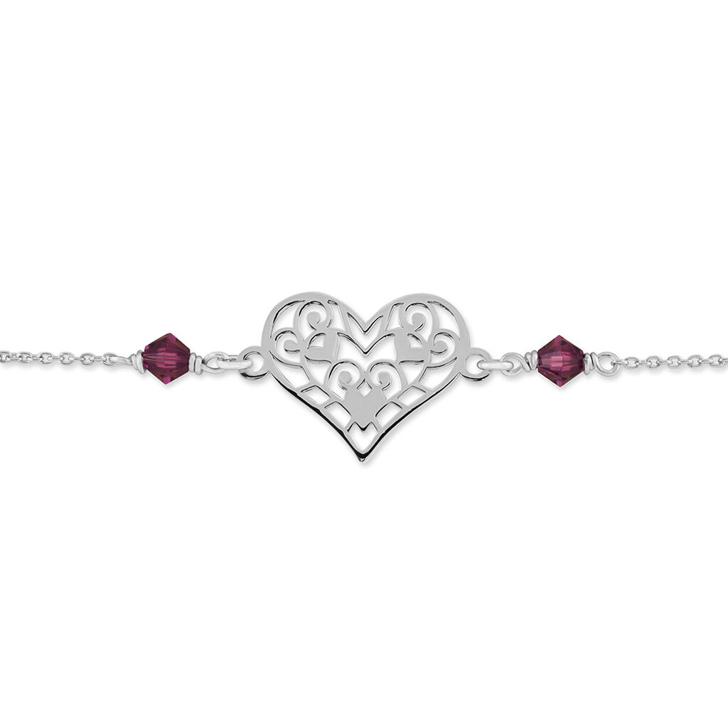 Bracelet Amore Argent Blanc Pierre De Synthese - Bracelets Femme | Histoire d’Or