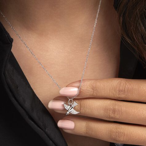 Collier Axella Argent Blanc Oxyde De Zirconium - Colliers fantaisie Femme | Histoire d’Or