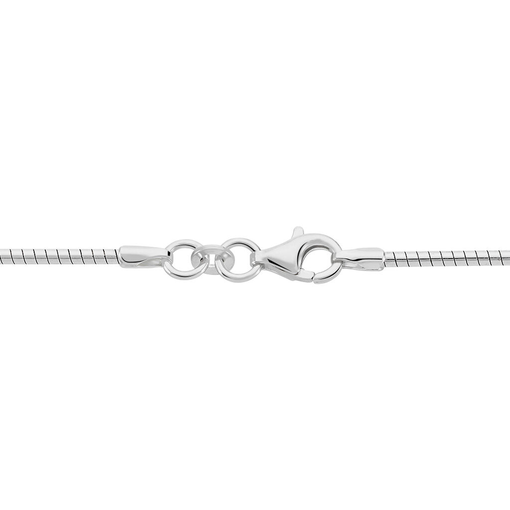 Cha&icirc;ne Kassie Maille Omega Argent Blanc - Chaines Femme | Histoire d&rsquo;Or