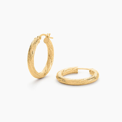 Créoles Clematis Or Jaune - Boucles d'oreilles créoles Femme | Histoire d’Or