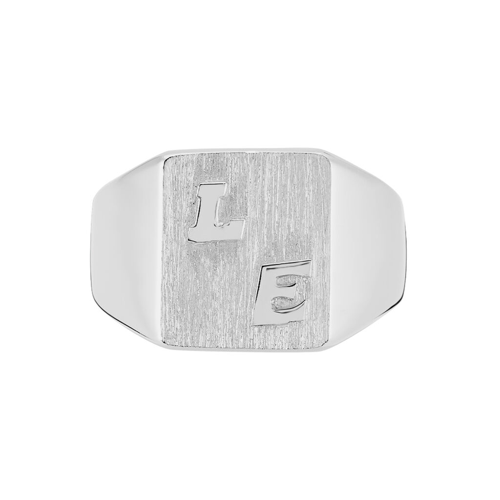 Chevaliere Argent Blanc Gringoire Carree - Chevalières Homme | Histoire d’Or