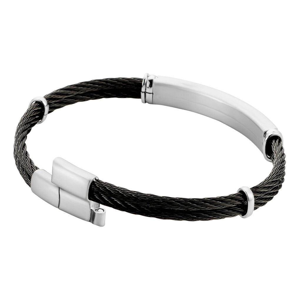 Bracelet Oscar Acier Blanc - Bracelets Homme | Histoire d’Or