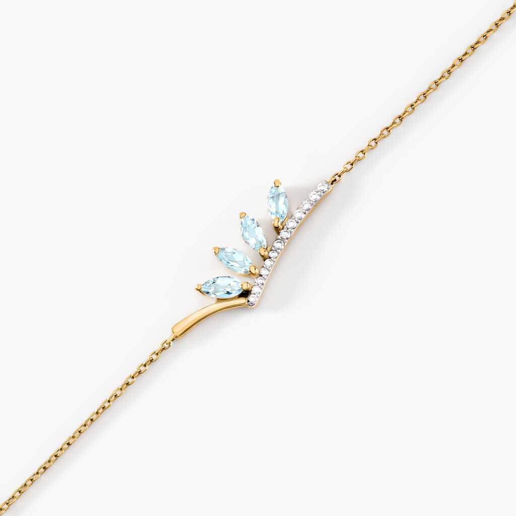 Bracelet Tiara Or Jaune Topaze Oxyde De Zirconium - Bracelets Femme | Histoire d’Or