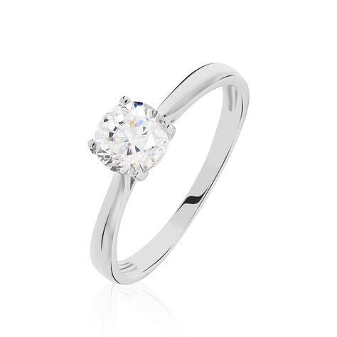 Bague Solitaire Elyana Argent Blanc Oxyde De Zirconium - Bagues solitaires Femme | Histoire d’Or