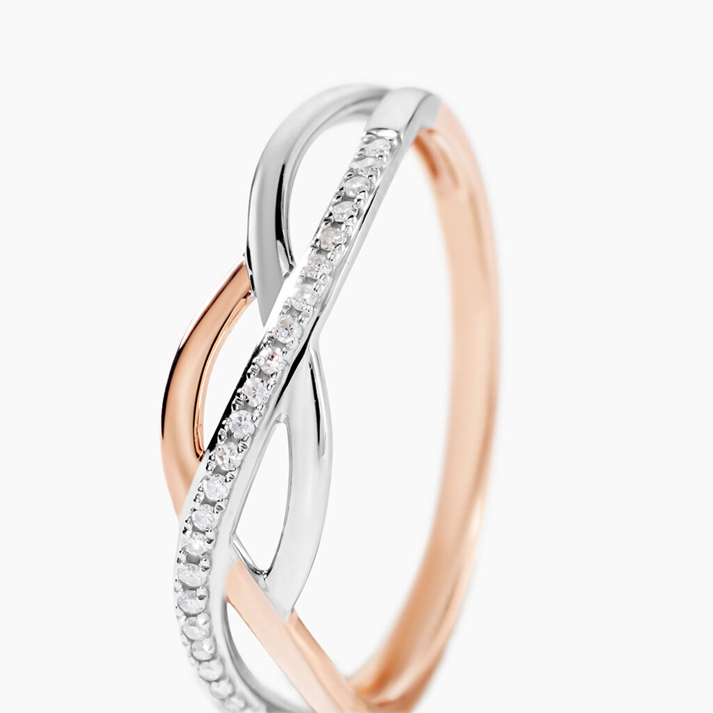 Bague Batista Or Bicolore Diamant - Bagues avec pierre Femme | Histoire d&rsquo;Or