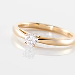 Bague Soltaire Iris Or Jaune Diamant - Bagues solitaires Femme | Histoire d&rsquo;Or