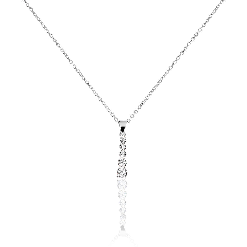 Collier Henriet Argent Blanc Oxyde De Zirconium