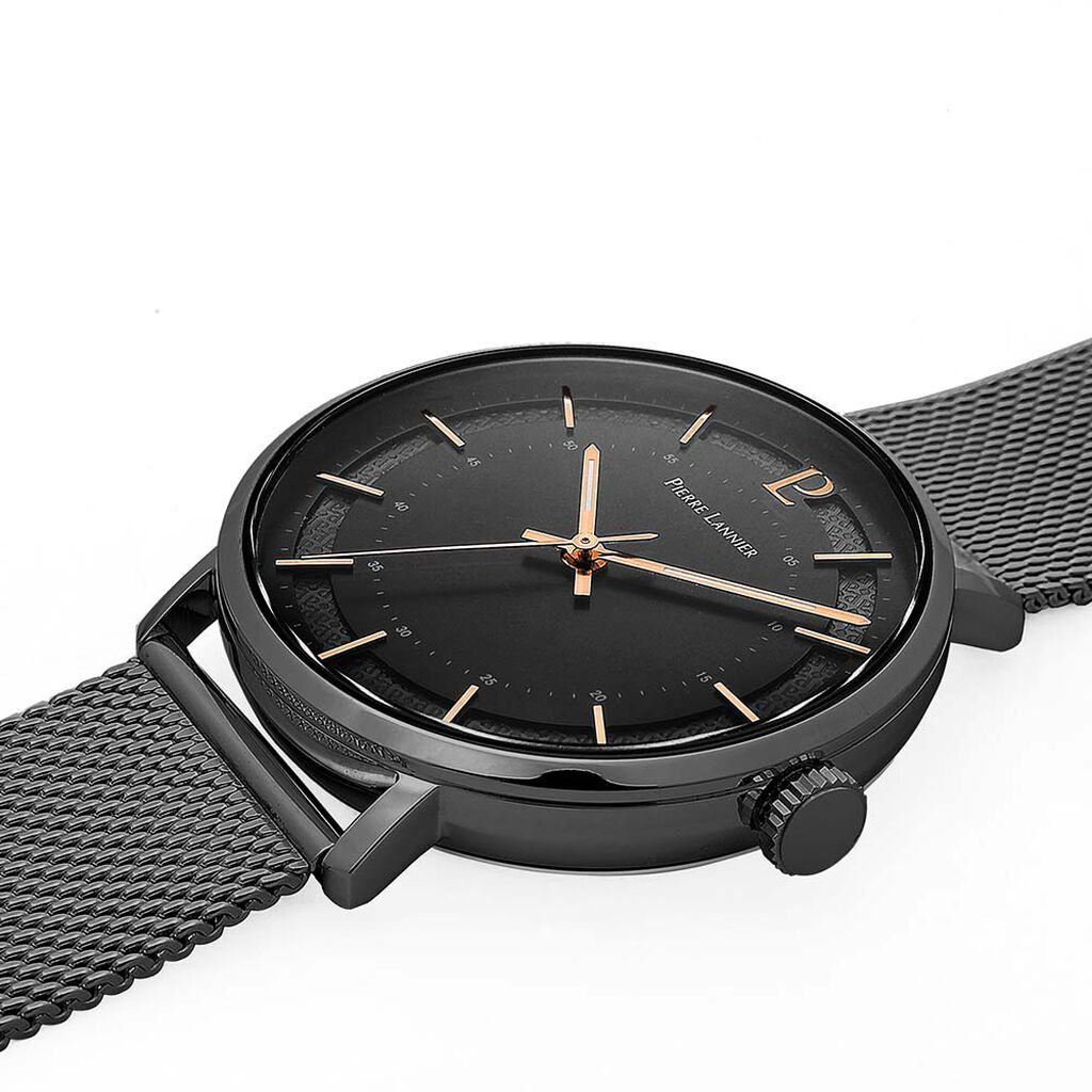 Montre Pierre Lannier Gaius Noir - Montres Homme | Histoire d’Or
