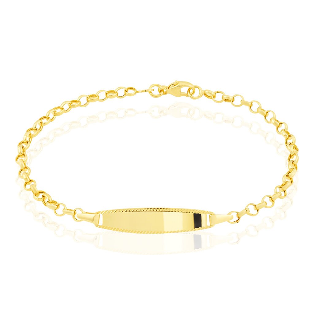Bracelet Identité Marcel Maille Jaseron Or Jaune - Bracelets Communion Enfant | Histoire d’Or