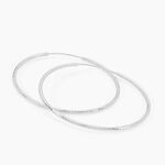 Cr&eacute;oles Argent Blanc Agathe - Boucles d'oreilles cr&eacute;oles Femme | Histoire d&rsquo;Or