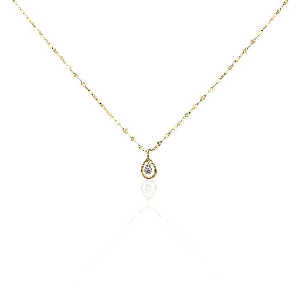 Collier Or Jaune Abhay Diamants - Colliers Femme | Histoire d’Or