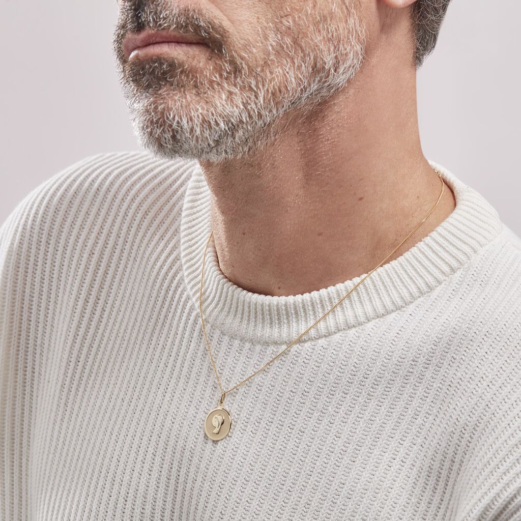 Pendentif Vierge Rond Or Jaune - Pendentifs Baptême Famille | Histoire d’Or