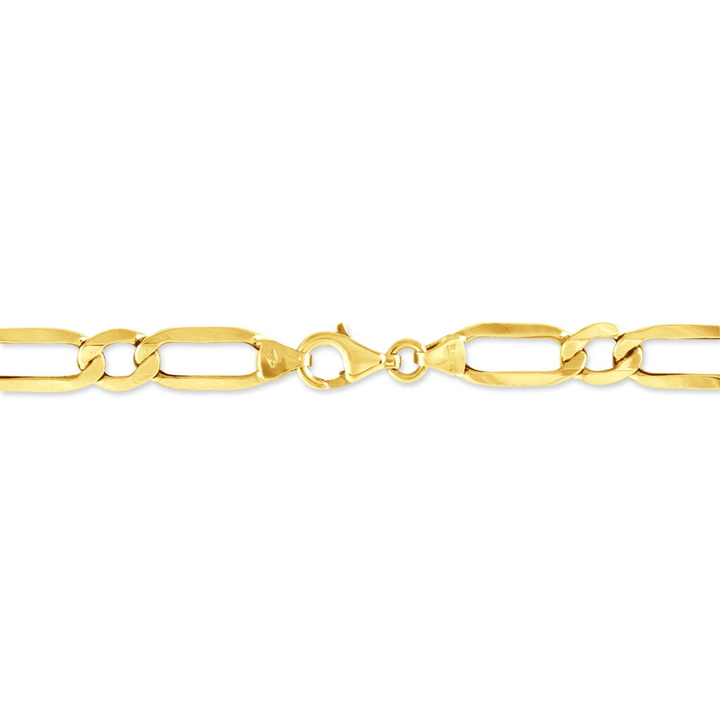 Bracelet Ophelio Maille Alternee 1/1 Or Jaune - Bracelets cha&icirc;ne Homme | Histoire d&rsquo;Or