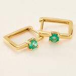 Cr&eacute;oles Harmonie Or Jaune Emeraude - Boucles d'oreilles cr&eacute;oles Femme | Histoire d&rsquo;Or