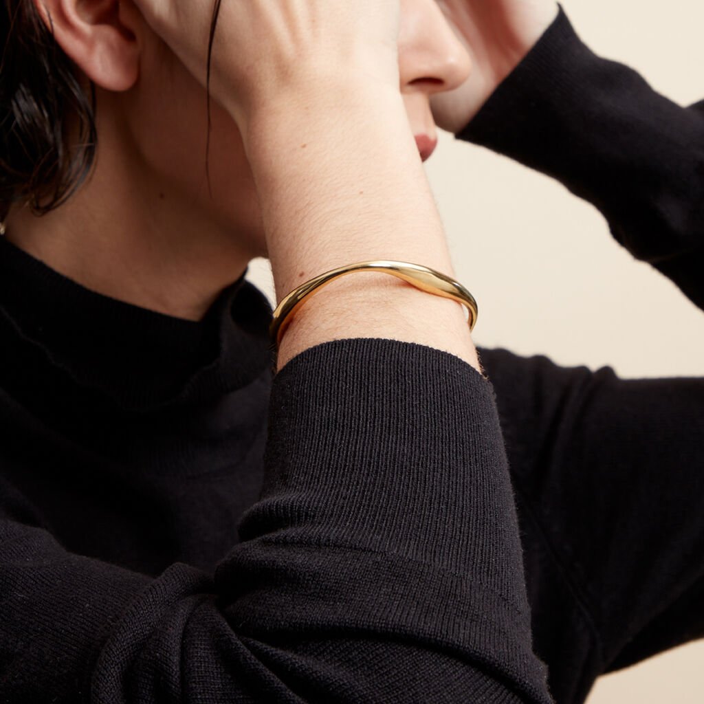 Jonc Gold Aura Acier Jaune - Bracelets joncs Femme | Histoire d’Or