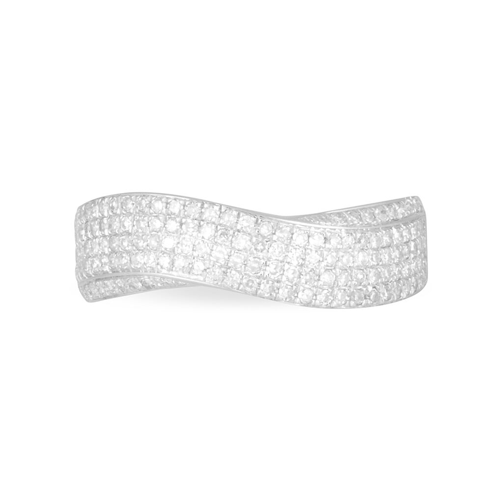 Bague Isais Or Blanc Diamant - Bagues avec pierre Femme | Histoire d’Or