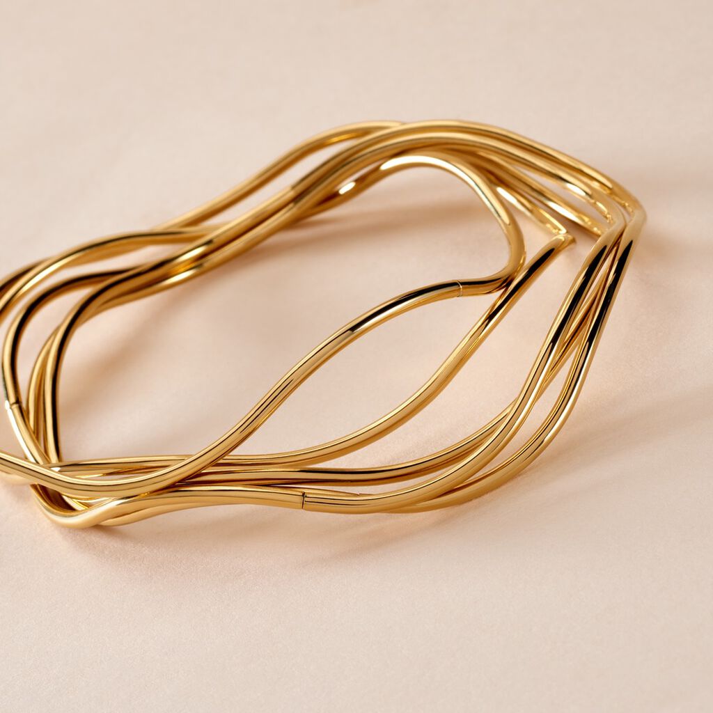Jonc Gold Aura Acier Jaune - Bracelets joncs Femme | Histoire d’Or