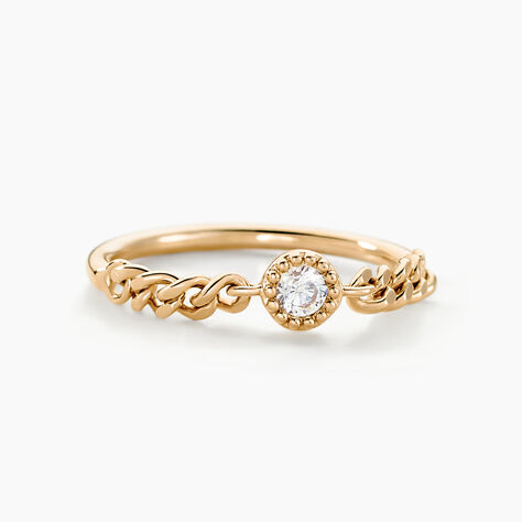 Bague Serenity Plaque Or Jaune Oxyde De Zirconium - Bagues avec pierre Femme | Histoire d’Or