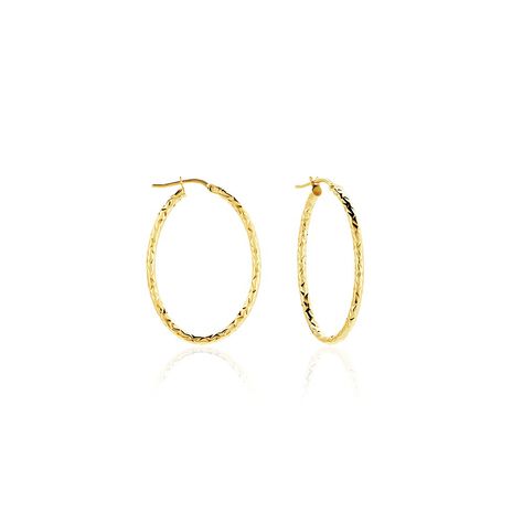 Cr&eacute;oles Carlyle Or Jaune - Boucles d'oreilles cr&eacute;oles Femme | Histoire d&rsquo;Or