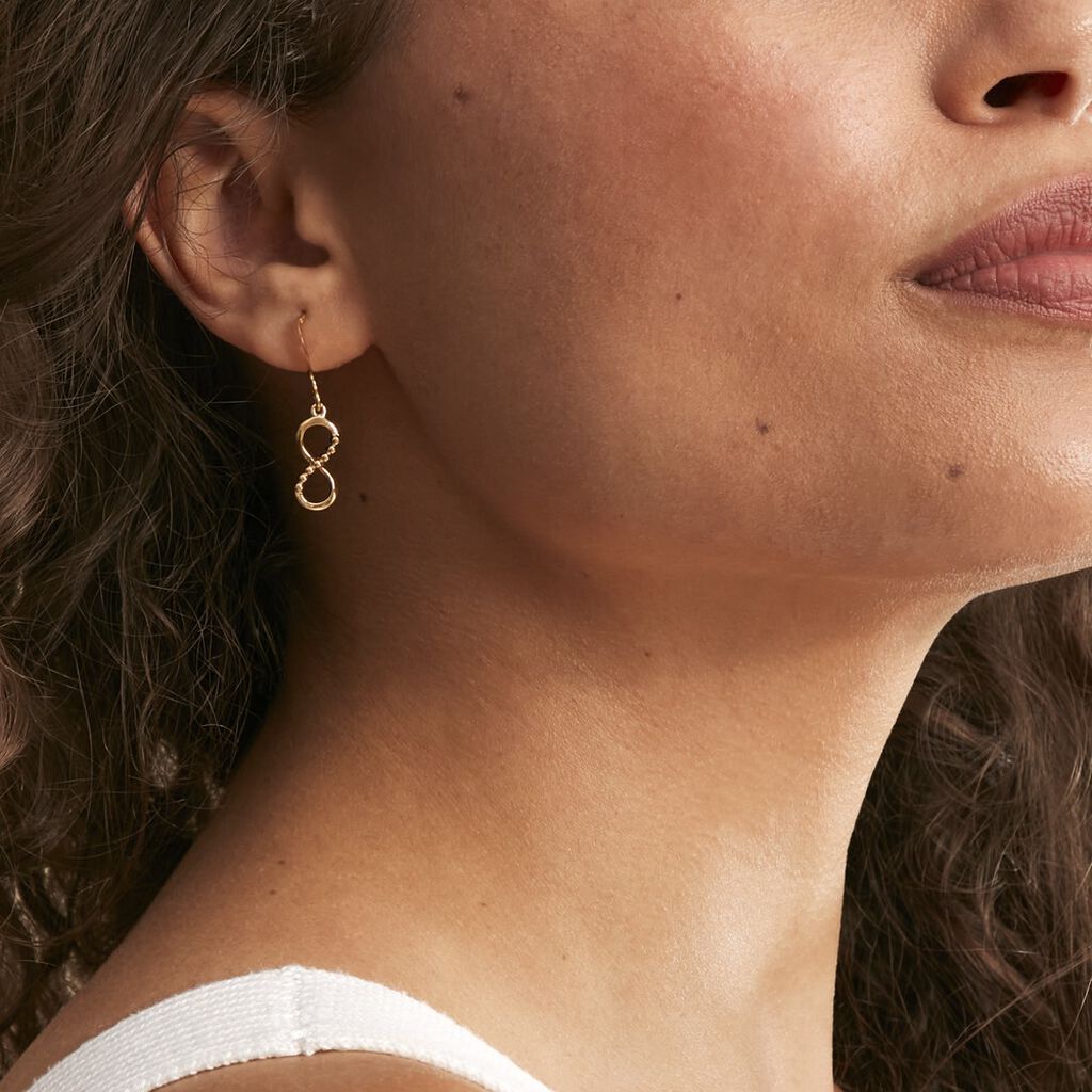 Boucles D'oreilles Pendantes Honoria Plaqué Or Jaune - Bijoux Infini Femme | Histoire d’Or