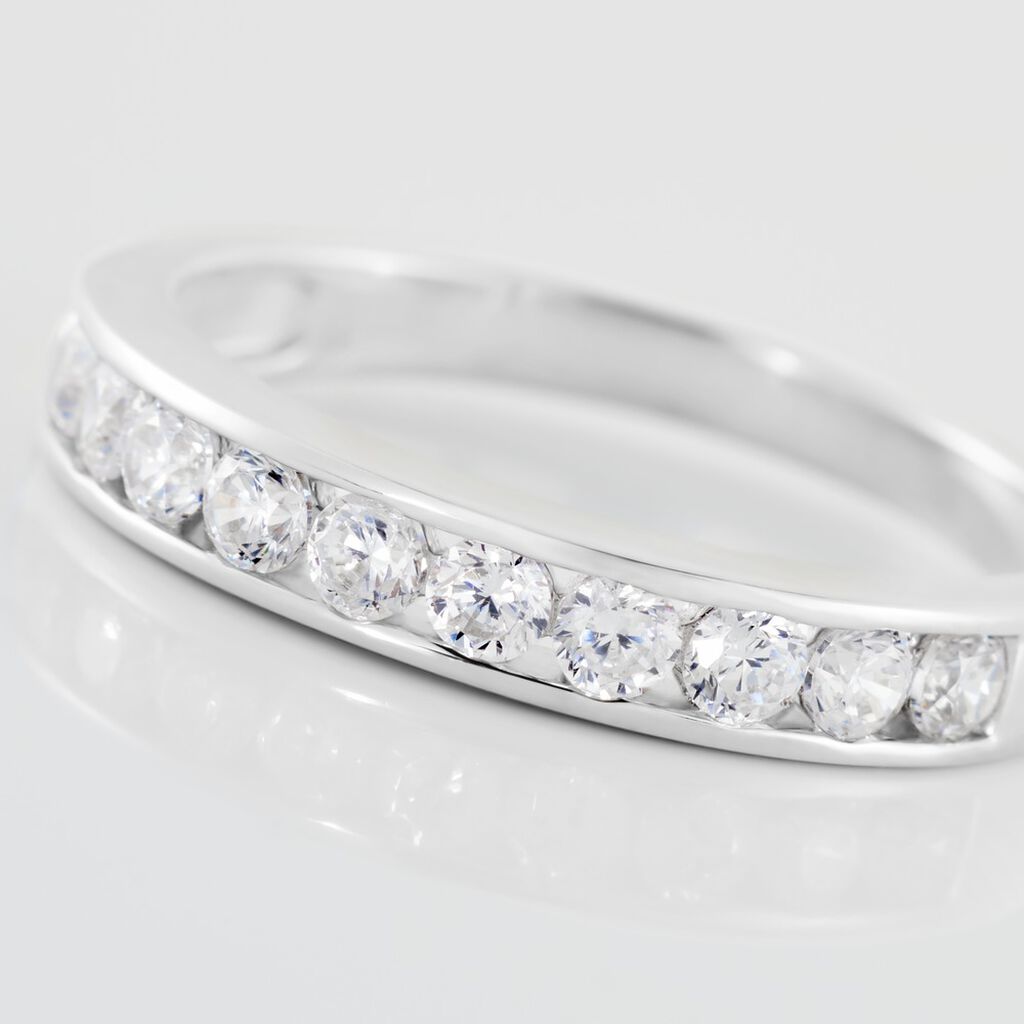 Alliance C&eacute;llia Argent Blanc Oxyde De Zirconium - Alliances Femme | Histoire d&rsquo;Or